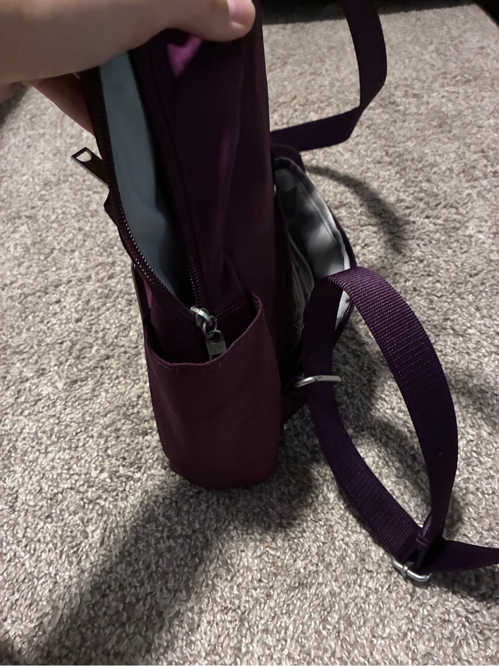 Baggallini Purple Anti Theft Travel Backpack - Picture 8 of 8